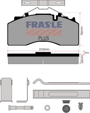 FRAS-LE PD/210-K030-PLUS - Kit pastiglie freno, Freno a disco autozon.pro