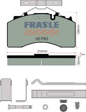 FRAS-LE PD/211-K031-HD - Kit pastiglie freno, Freno a disco autozon.pro