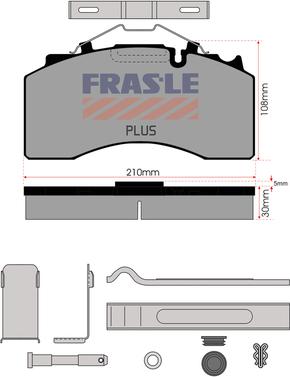 FRAS-LE PD/211-K031-PLUS - Kit pastiglie freno, Freno a disco autozon.pro