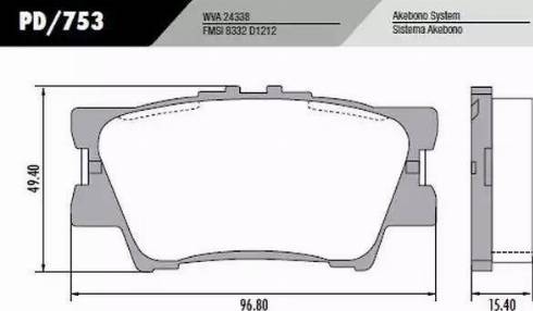 FRAS-LE PD/753 - Kit pastiglie freno, Freno a disco autozon.pro