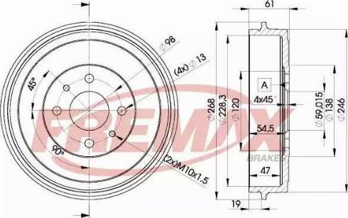 FREMAX BD-9600 - Tamburo freno autozon.pro