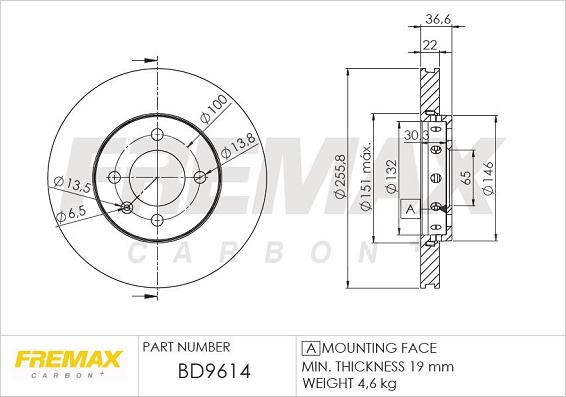 FREMAX BD-9614 - Discofreno autozon.pro