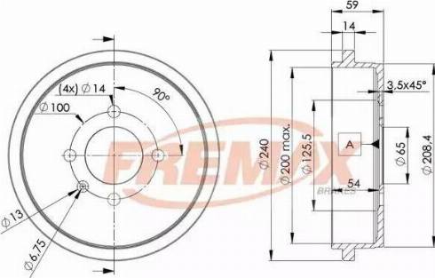 FREMAX BD-9615 - Tamburo freno autozon.pro