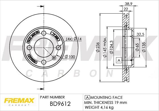 FREMAX BD-9612 - Discofreno autozon.pro