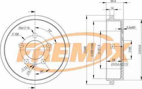 FREMAX BD-9617 - Tamburo freno autozon.pro