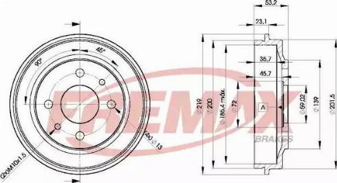 FREMAX BD-9680 - Tamburo freno autozon.pro