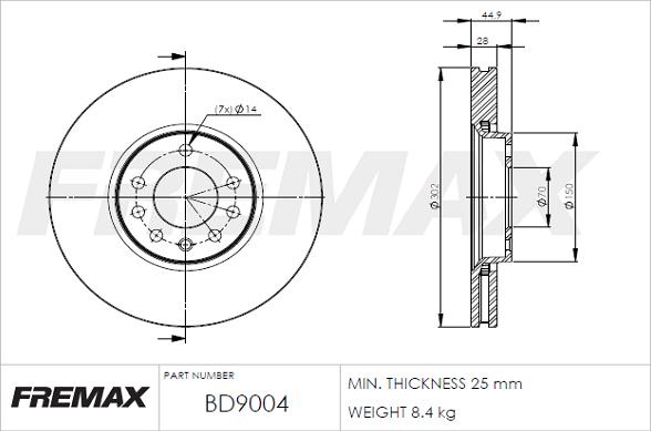 FREMAX BD-9004 - Discofreno autozon.pro