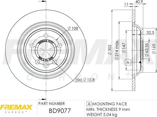 FREMAX BD-9077 - Discofreno autozon.pro