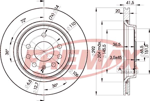 FREMAX BD-9114 - Discofreno autozon.pro