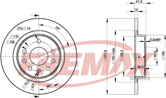 FREMAX BD-9115 - Discofreno autozon.pro