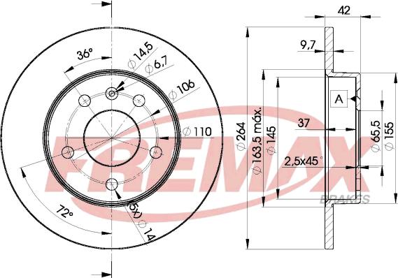 FREMAX BD-9110 - Discofreno autozon.pro