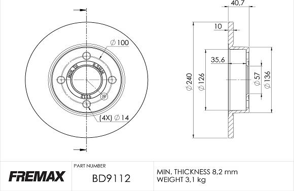 FREMAX BD-9112 - Discofreno autozon.pro