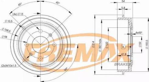 FREMAX BD-9325 - Tamburo freno autozon.pro