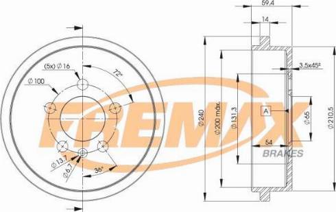 FREMAX BD-4911-KT - Tamburo freno autozon.pro