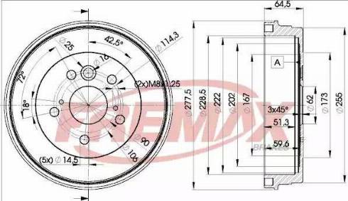 FREMAX BD-4443 - Tamburo freno autozon.pro