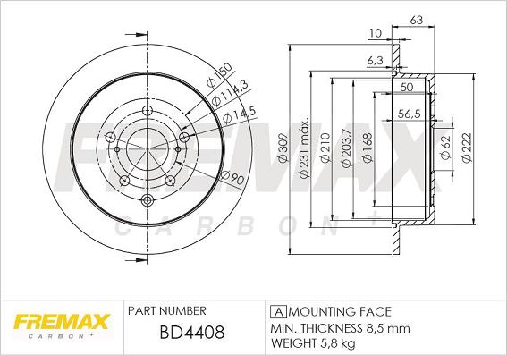 FREMAX BD-4408 - Discofreno autozon.pro