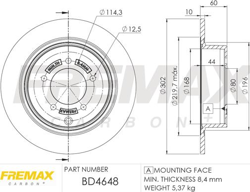 FREMAX BD-4648 - Discofreno autozon.pro