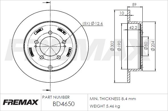 FREMAX BD-4650 - Discofreno autozon.pro