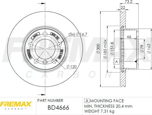 FREMAX BD-4666 - Discofreno autozon.pro