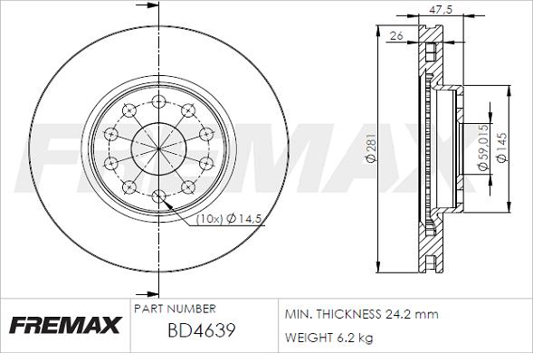 FREMAX BD-4639 - Discofreno autozon.pro