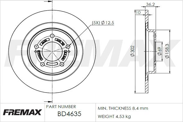 FREMAX BD-4635 - Discofreno autozon.pro