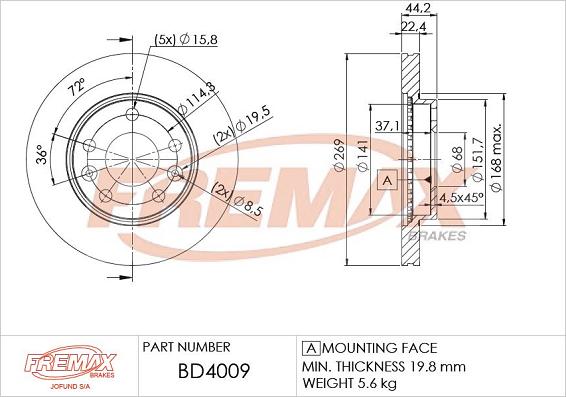 FREMAX BD-4009 - Discofreno autozon.pro