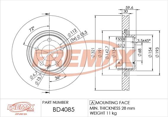 FREMAX BD-4085 - Discofreno autozon.pro