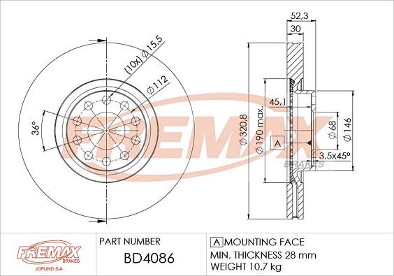 FREMAX BD-4086 - Discofreno autozon.pro