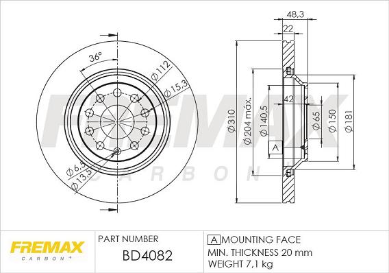 FREMAX BD-4082 - Discofreno autozon.pro