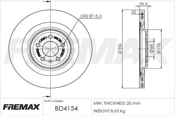 FREMAX BD-4154 - Discofreno autozon.pro