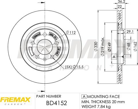 FREMAX BD-4152 - Discofreno autozon.pro