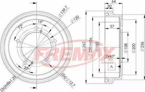 FREMAX BD-4804 - Tamburo freno autozon.pro