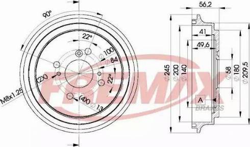 FREMAX BD-4810 - Tamburo freno autozon.pro