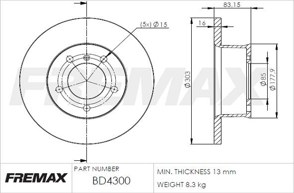 FREMAX BD-4300 - Discofreno autozon.pro