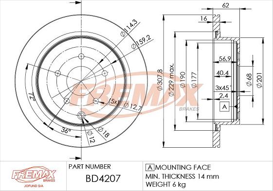 FREMAX BD-4207 - Discofreno autozon.pro