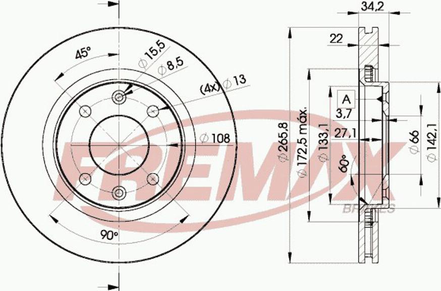 FREMAX BD-4750e - Discofreno autozon.pro