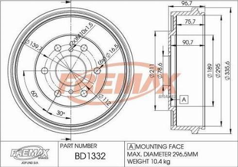 FREMAX BD-4729-KT - Tamburo freno autozon.pro