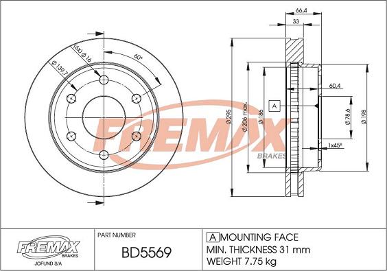 FREMAX BD-5569 - Discofreno autozon.pro