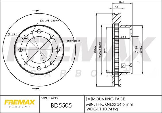 FREMAX BD-5505 - Discofreno autozon.pro