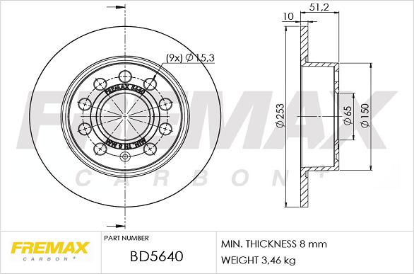 FREMAX BD-5640 - Discofreno autozon.pro