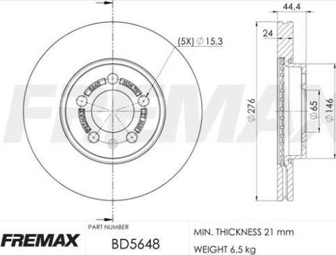 FREMAX BD-5648 - Discofreno autozon.pro