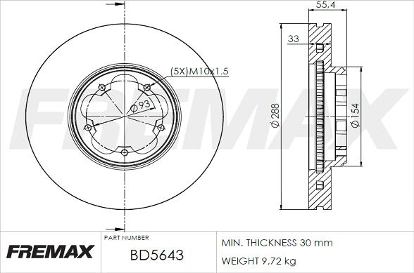 FREMAX BD-5643 - Discofreno autozon.pro