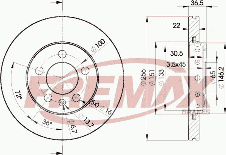 FREMAX BD-5602E - Discofreno autozon.pro