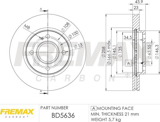 FREMAX BD-5636 - Discofreno autozon.pro