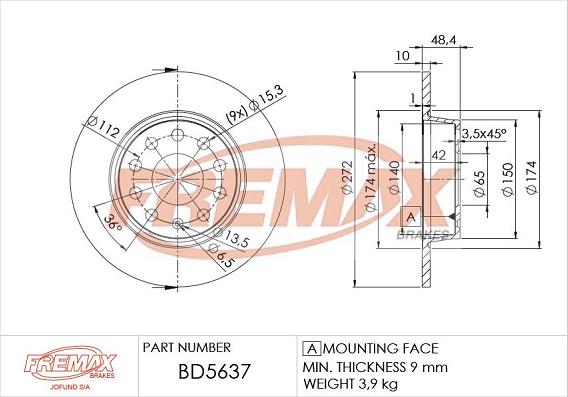 FREMAX BD-5637 - Discofreno autozon.pro