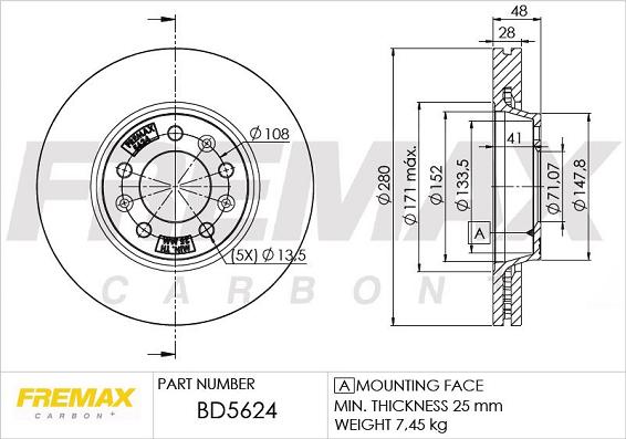 FREMAX BD-5624 - Discofreno autozon.pro