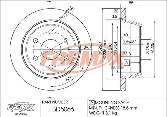 FREMAX BD-5066 - Discofreno autozon.pro