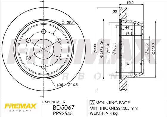 FREMAX BD-5067 - Discofreno autozon.pro