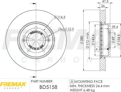 FREMAX BD-5158 - Discofreno autozon.pro