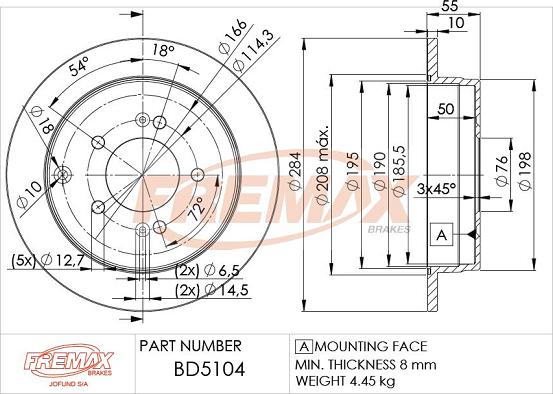 FREMAX BD-5104 - Discofreno autozon.pro